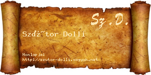 Szútor Dolli névjegykártya